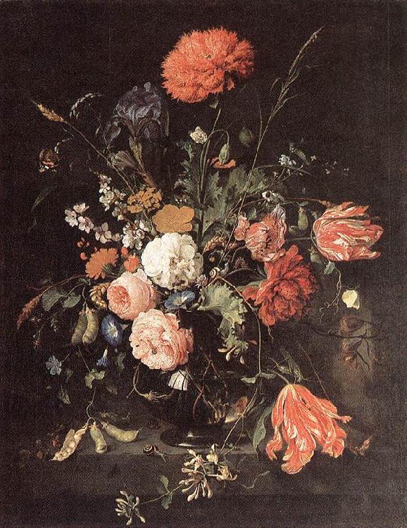 HEEM, Jan Davidsz. de Vase of Flowers sf Sweden oil painting art